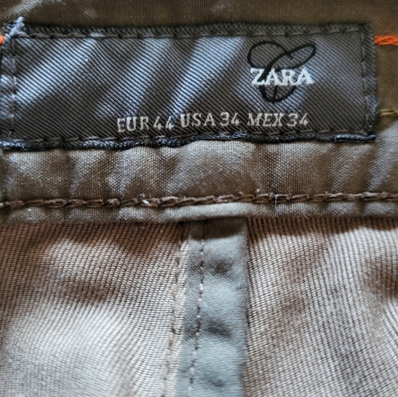 Khaki Casual Pants by Zara - Size 34×30 - Picture 5 of 12